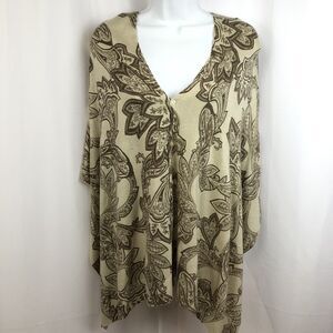 Simply Noelle Birch Button Cardi Cardigan Wrap Shawl Multi-Style NWT